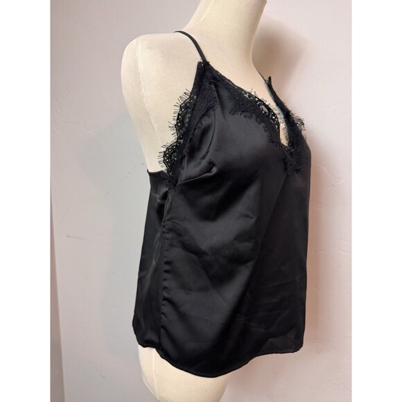 Fashion Nova Women's XS Black Living in Lace Silky Cami Top Romantic Whimsigoth - Picture 3 of 8